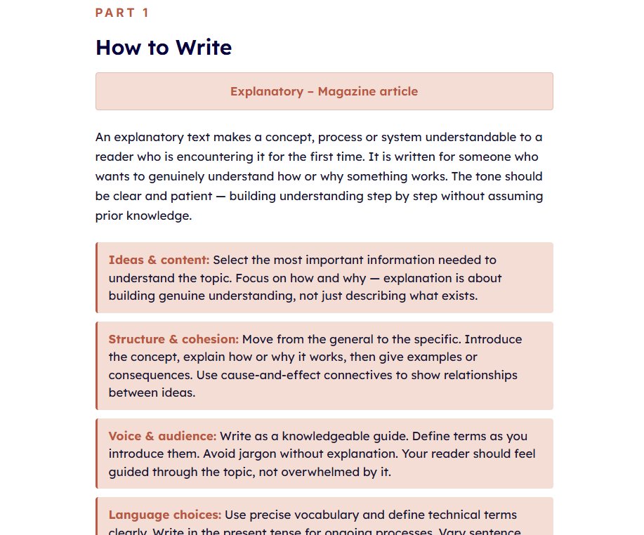 Real Year 6 Writing module — Informative Magazine Article